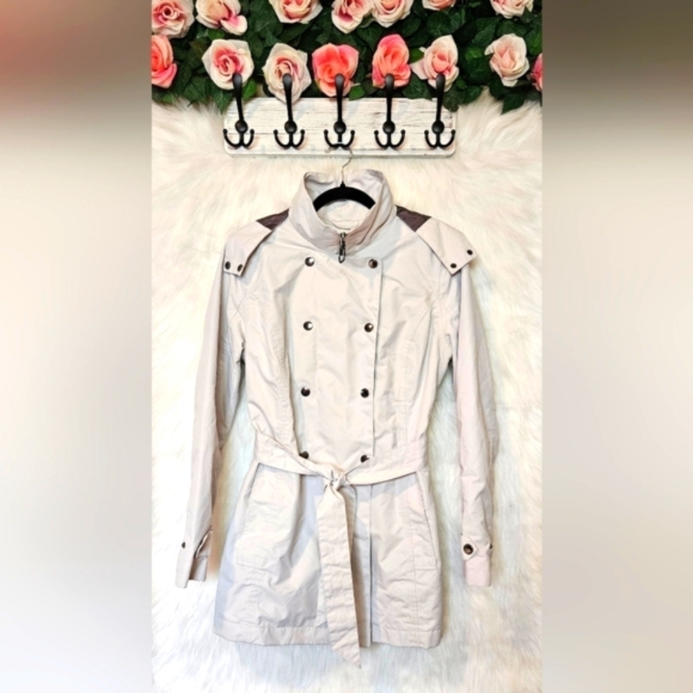 Essentials Sealed Seams Water Resistant Trench Coat w/Belt - Picture 1 of 8